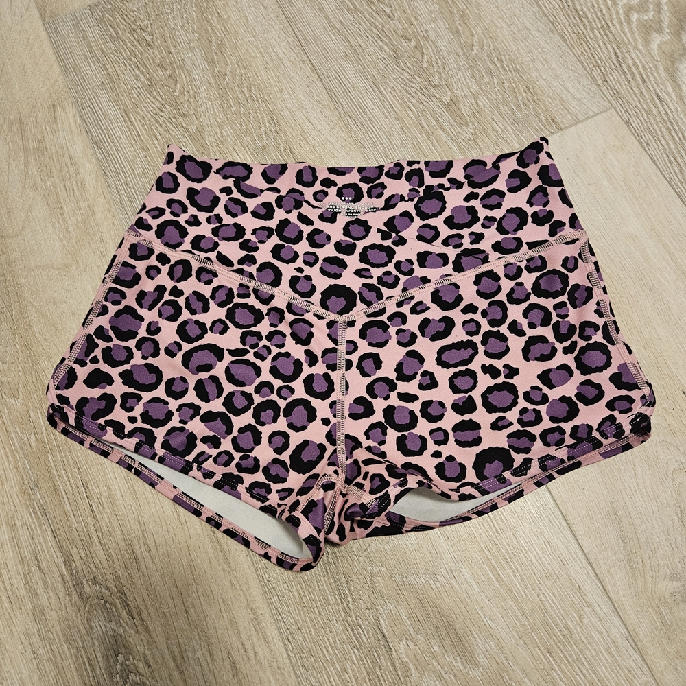 Pink Leopard Print Shorts
